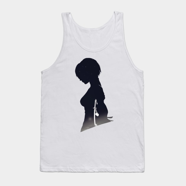 2B Nier Automata Silhouette Tank Top by chortlzdesigns